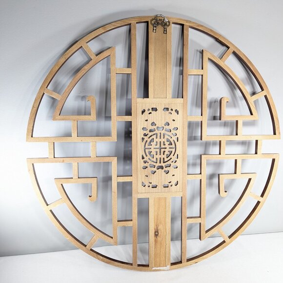 Large Classical Chinese Dongyang Wood Carving Lattice window Chinese wall art - Picture 10 of 11